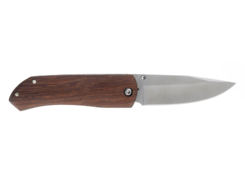 Нож складной Stinger, 77 мм (серебристый), материал рукояти: древесина венге (коричневый)