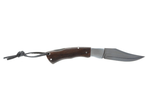 Нож складной Stinger, 92 мм, (серебристый), материал рукояти: сталь/дерево (серебристо-коричневый)